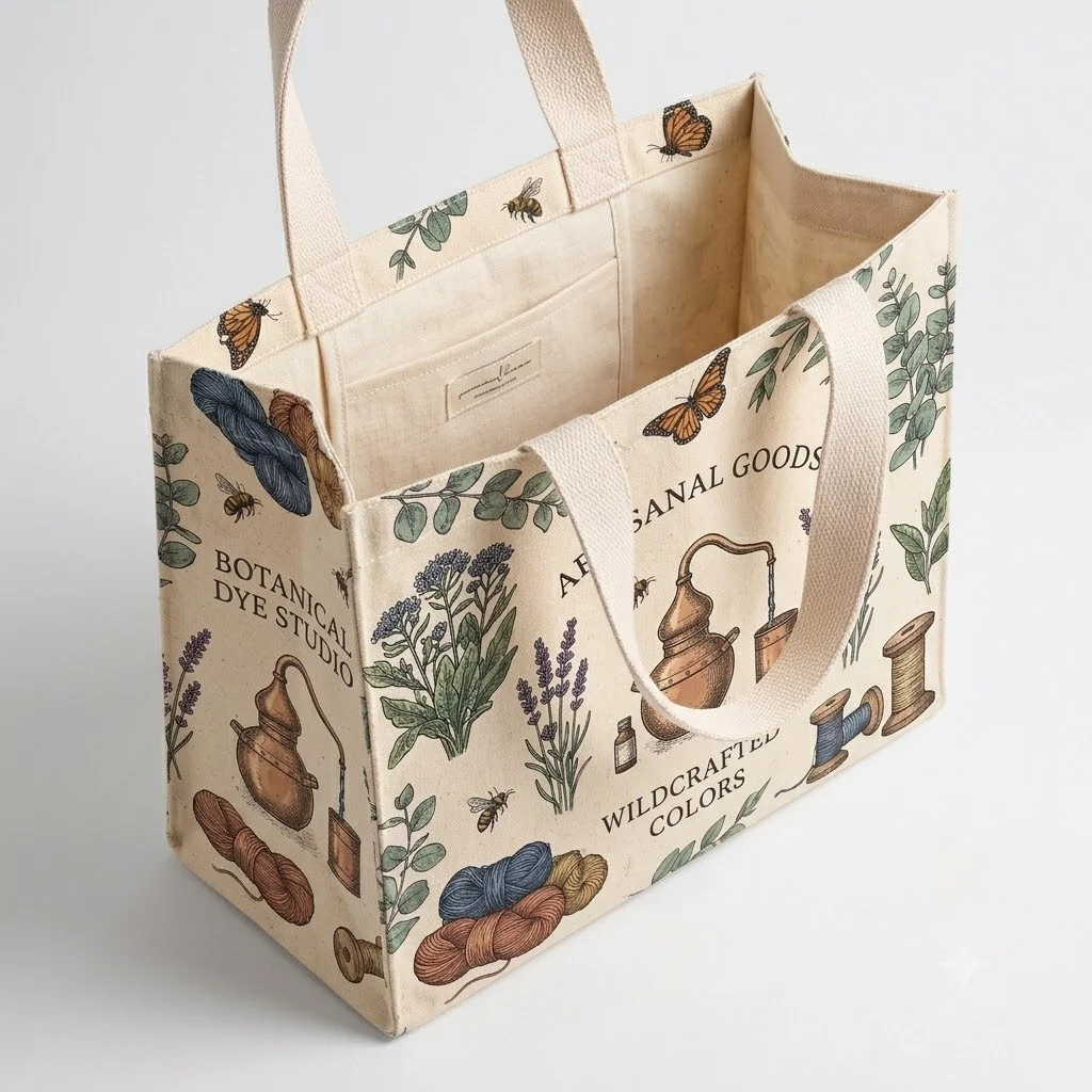 Baumwolltaschen Mit Seitenfalte Druck All Over bedrucken