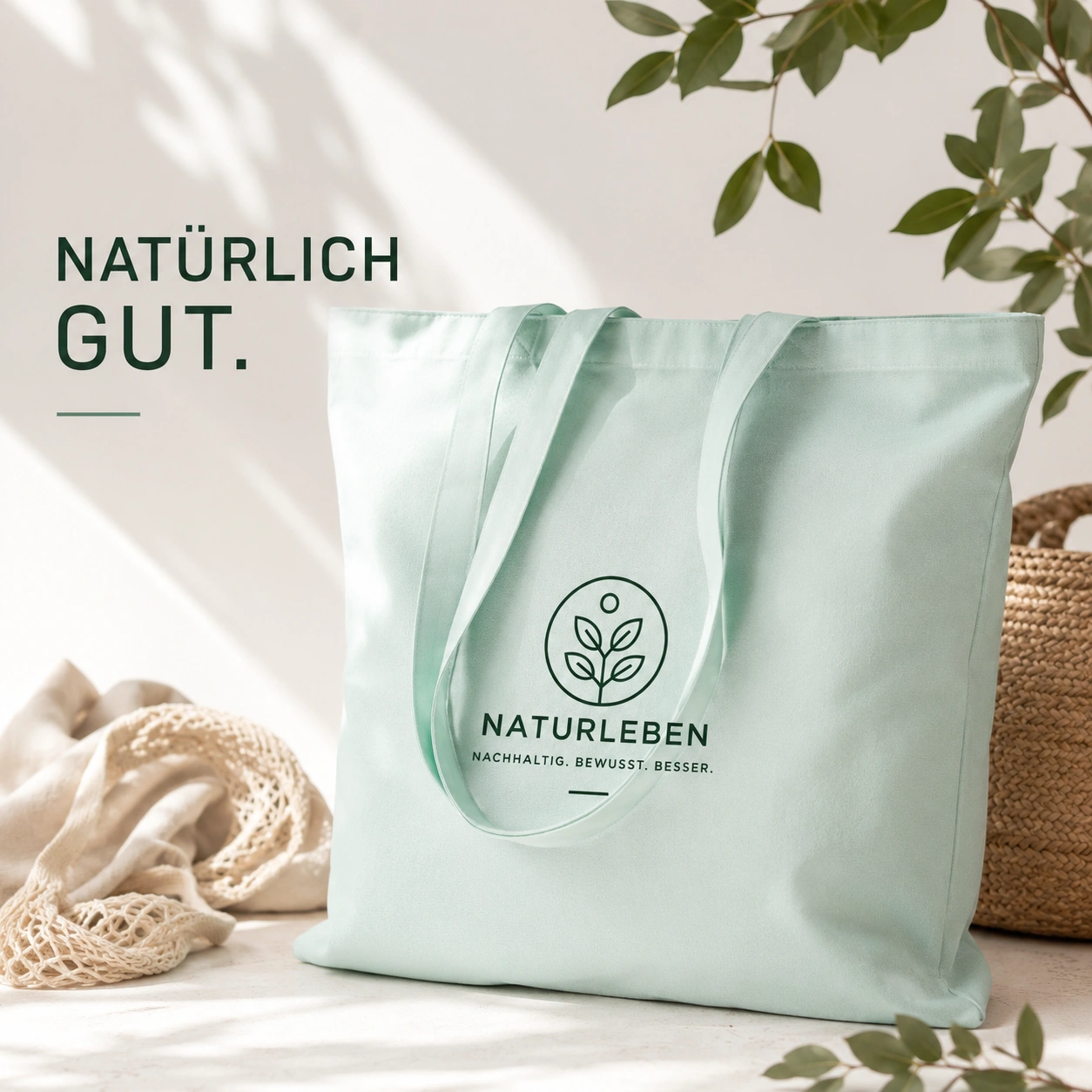 Baumwolle 140 g/m² Einkaufstasche Tarin bedrucken