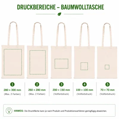 Baumwolltasche Joshua 180 g/m² Einkaufstasche OEKO TEX bedrucken