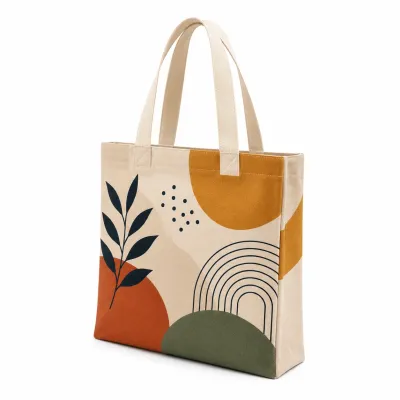Baumwolltaschen ab 100 Stück Mit Druck All Over Mit Bodenfalte bedrucken