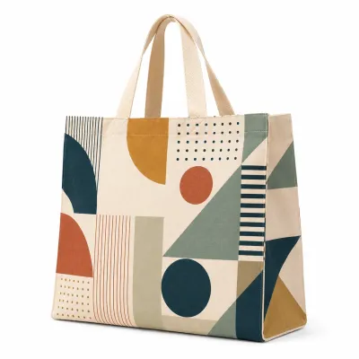 Baumwolltaschen Mit Druck All Over Mit Bodenfalte bedrucken