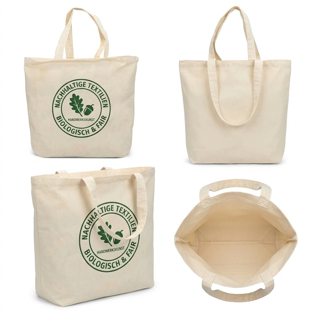 Cadaques Baumwolltasche Mit Bodenfalte Und langen Henkeln 60 bedrucken