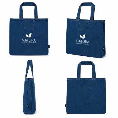 Denim Shopper 50 46 cm Echte Jeans Optik Trifft Werbetrager bedrucken