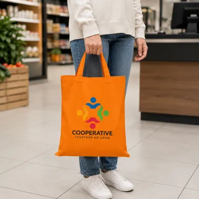 Baumwolltasche Classic Mit Zwei kurzen Henkeln bedrucken
