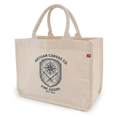 Bamberg Canvas Tasche Mit Boden Und Seitenfalten Sowie bedrucken