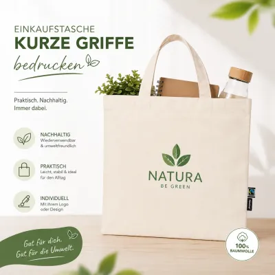 Einkaufstasche Kurze Griffe bedrucken