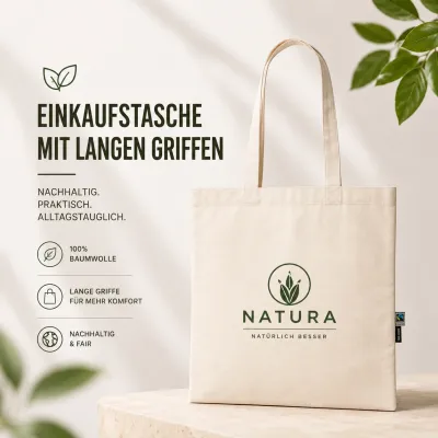 Einkaufstasche Mit langen Griffen bedrucken