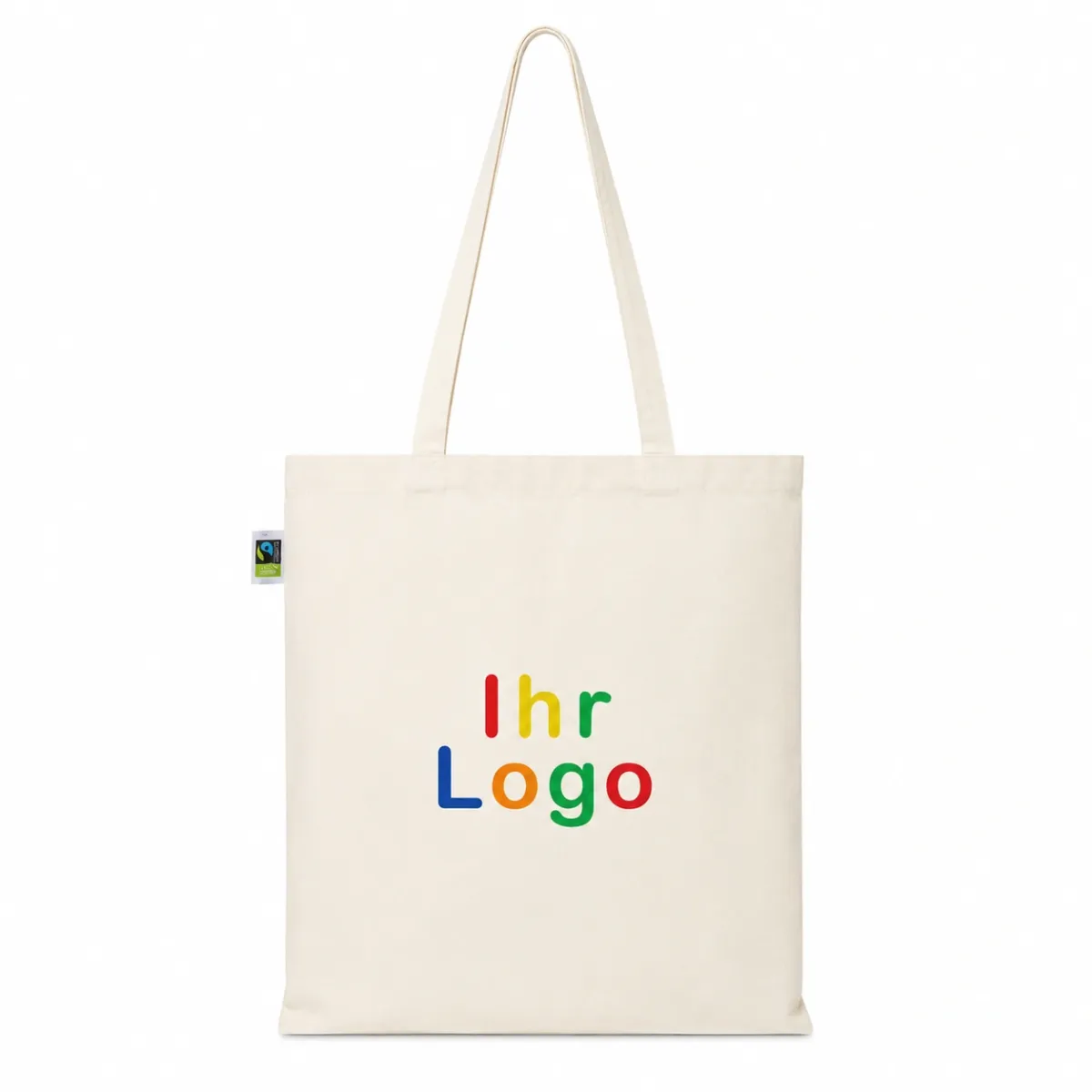 Fairtrade Baumwolltasche Lange Henkel bedrucken