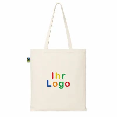 Fairtrade Baumwolltasche Lange Henkel bedrucken