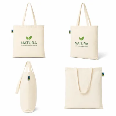Fairtrade Baumwolltasche Lange Henkel bedrucken