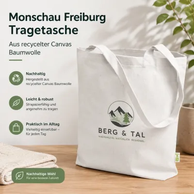 Freiburg Tragetasche Aus Recycelter Canvas Baumwolle Mit bedrucken