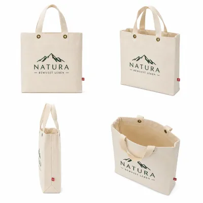 Kalkutta Canvas Tasche Mit Boden Und Seitenfalte Sowie bedrucken