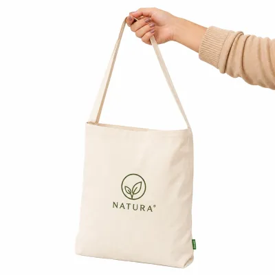 Koblenz Bio Baumwolltasche Mit Einem langen Umhangegurt 38 x bedrucken