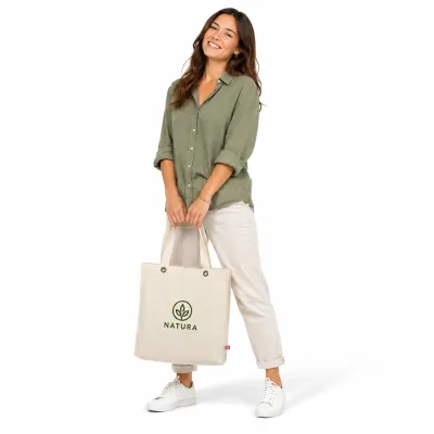 Kochi Canvas Tasche Mit Boden Und Seitenfalte Sowie bedrucken