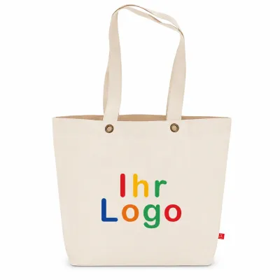 Lagos Canvas Tasche Mit Bodenfalte langen Henkeln Und bedrucken