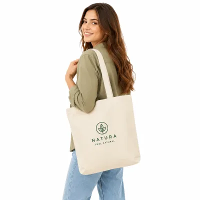 Lantau Canvas Tasche Mit Boden Und Seitenfalte Sowie bedrucken