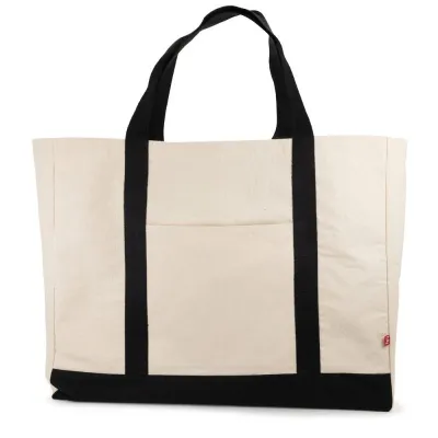 Marbella große Canvas Tasche Mit Boden Und Seitenfalte Sowie bedrucken