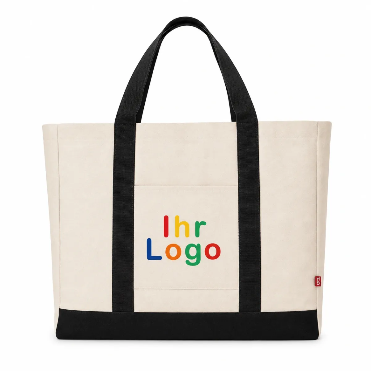 Marbella große Canvas Tasche Mit Boden Und Seitenfalte Sowie bedrucken