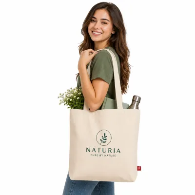 Melbourne Canvas Tasche Mit Bodenfalte Und langen Henkeln 38 bedrucken