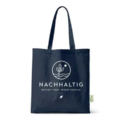 Organic Canvas Carrier Bag Long Handle London bedrucken