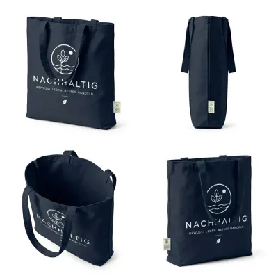 Organic Canvas Carrier Bag Long Handle London bedrucken