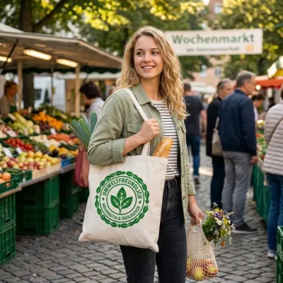 Organic Canvas Carrier Bag Long Handle London bedrucken