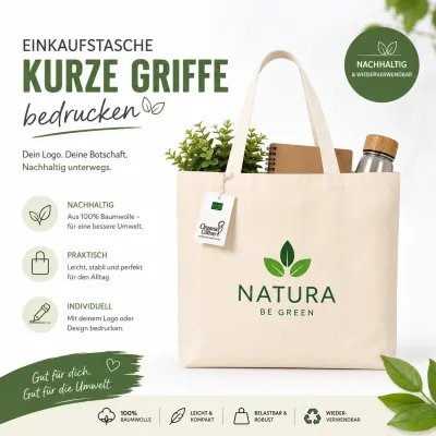 Shopper Aus Bio Baumwolle bedrucken