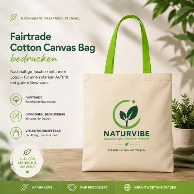 Tasche fürs Leben Griffe Mit Kontrast bedrucken